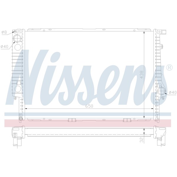 Nissen Nissens Radiator, 60622A 60622A - main